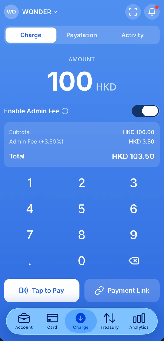 01: Enter the amount